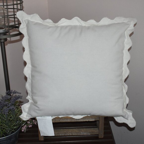Joann White Ruffle Edge Spring Country Cottage Carrot Throw Pillow Home Decor - Picture 8 of 12